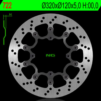 Disque de frein semiflottant NG BRAKES 320MM | HUSQVARNA, SHERCO HRD