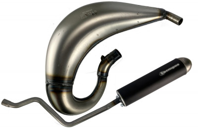 Echappement E-NOX Steel acier avec silencieux alu noir Tecnigas | Mécaboite PEUGEOT, RIEJU, MH (MOTORHISPANA)