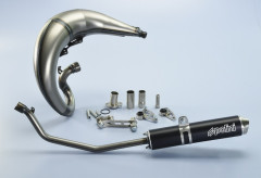 Echappement Race Aluminium Noir POLINI | RX 50, SX SUPERMOTARD 50, SENDA R 50, SENDA SM 50, RCR 50