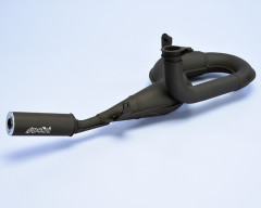 Echappement détente acier noir silencieux aluminium Racing POLINI | Maxiscooter PIAGGIO, VESPA