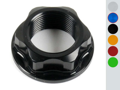 Écrou de colonne de direction/d'axe de roue arrière marque LIGHTECH M24x1.5 alu cobalt