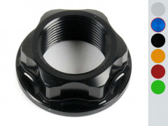 Écrou de colonne de direction/d'axe de roue arrière marque LIGHTECH M24x1.5 alu cobalt