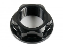 Écrou de colonne de direction/d'axe de roue arrière marque LIGHTECH M24x1.5 alu noir