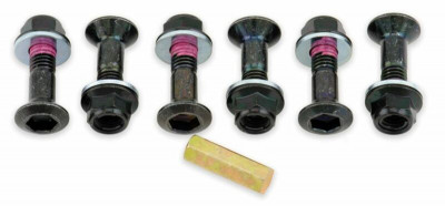 Vis et écrous de couronne M.8 x 30mm noir par 6 BOLT | Motocross, Moto, Mécaboite, Quad