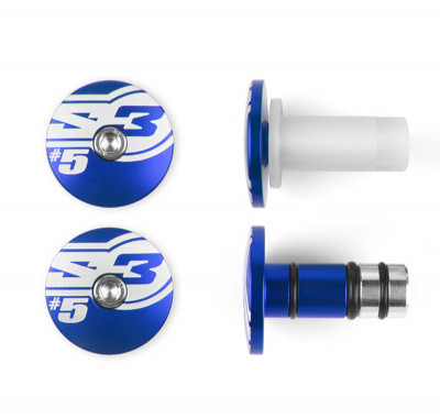 Embouts de guidons End 5 Ø14mm bleu S3 | Motocross GAS GAS
