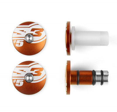 Embouts de guidons End 5 Ø14mm orange S3 | Motocross GAS GAS