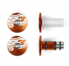 Embouts de guidons End 5 Ø14mm orange S3 | Motocross GAS GAS