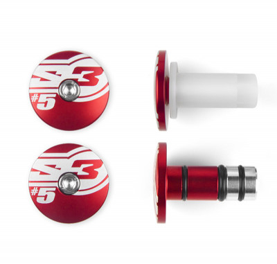 Embouts de guidons End 5 Ø14mm rouge S3 | Motocross GAS GAS