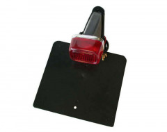 Feu arrière avec plaque caoutchouc et support type TY noir et rouge universel Vparts