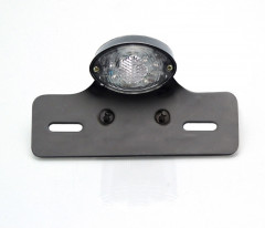Feu arrière noir oval universel avec support de plaque Vparts