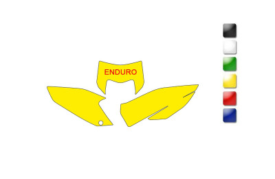 Fonds de plaque jaune Blackbird | FE 250, FE 350, FE 450, FE 501, TE 125, TE 250, TE 300