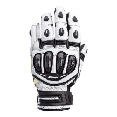 Gants marque RST Tractech Evo 4 Short couleur blanc/noir cuir taille M