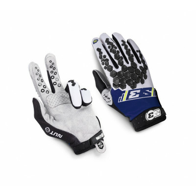 Gants marque S3 Nuts couleur jaune/bleu taille L