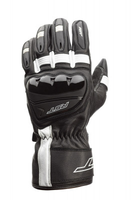 Gants RST Pilot CE cuir noir/blanc L homme
