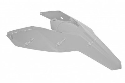 Garde boue arrière avec plaques latérales blanc Racetech | TE 125, TE 250, TE 300