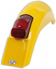 Garde boue arrière avec feu Enduro jaune Ufo
