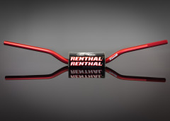 Guidon Fatbar Type 839 28.6mm alu rouge sans barre mousse noir Renthal