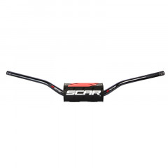 Guidon O² diam.28.6mm noir sans barre et mousse noir Scar