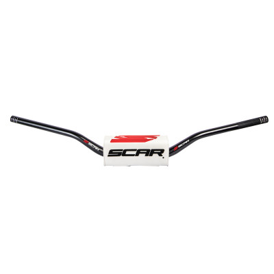 Guidon O² RC noir sans barre mousse blanche Scar