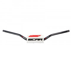 Guidon O² RC noir sans barre mousse blanche Scar