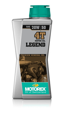 Huile moteur minérale Legend 4T 20W50 10 x 1L Motorex