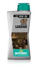 Huile moteur minérale Legend 4T 20W50 10 x 1L Motorex