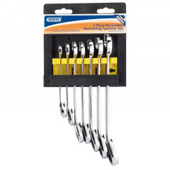 Jeu 7 clés mixtes Draper cliquet réversible 8, 10, 12, 13, 14, 17 et 19mm