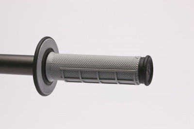 Poignées de guidon Dual Grip semi-gauffré gris/noir Renthal | Motocross GAS GAS