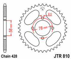 Couronne Arrière Standard JT Sprockets | Moto SUZUKI, HYOSUNG