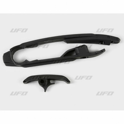 Kit patin de bras oscillant + patin de chaîne inférieur noir UFO | SX 125, SX F 250, 350, 450