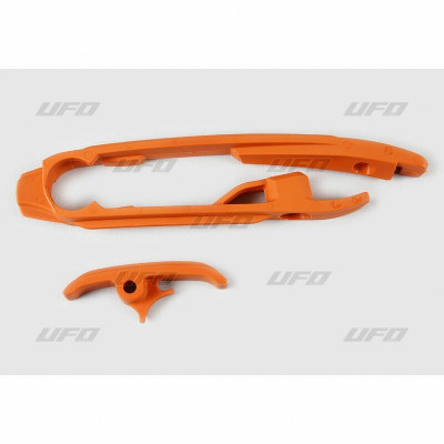 Kit patin de bras oscillant + patin de chaîne inférieur orange UFO | SX 125, SX F 250, 350, 450