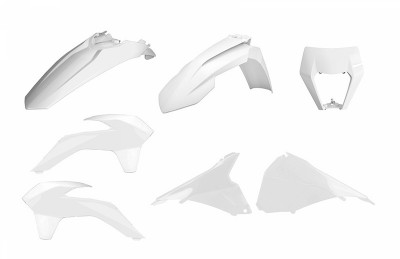 Kit plastique Enduro blanc Polisport | Motocross KTM