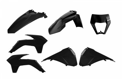 Kit plastique Enduro noir Polisport | Motocross KTM