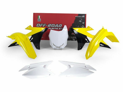 Kit plastique couleur origine jaune/blanc Racetech | SUZUKI RMZ 250, SUZUKI RMZ 450