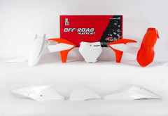 Kit plastique couleur origine orange/blanc Racetech | Motocross, Moto KTM