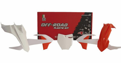 Kit plastique couleur origine orange/blanc Racetech | KTM SX 65