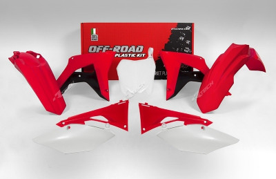 Kit plastique couleur origine rouge/noir/blanc Racetech | HONDA CRF R 250, HONDA CRF R 450