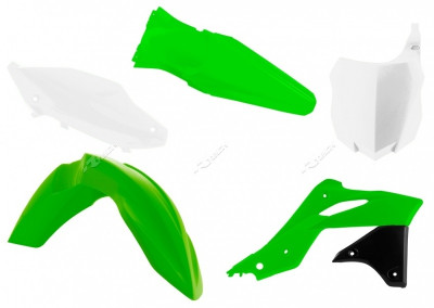 Kit plastique couleur origine vert/blanc/noir Racetech | KAWASAKI KXF 250