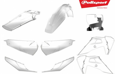 Kit plastiques transparent Polisport | FC 250, FC 350, FC 450, FS 450, TC 125, TC 250