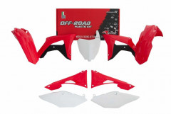 Kit plastiques couleur origine blanc/rouge Racetech | HONDA CRF R 250, HONDA CRF R 450
