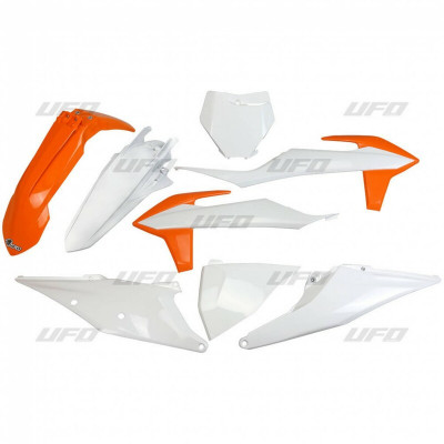 Kit plastiques couleur origine blanc/orange Ufo | SMR 450, SX 125, 150, 250, SX F 250, 350, 450, SX-F 350