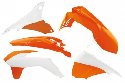 Kit plastiques couleur origine orange/blanc Racetech | Motocross KTM