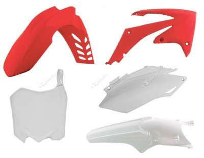 Kit plastiques couleur origine rouge/blanc Racetech | HONDA CRF R 250, HONDA CRF R 450