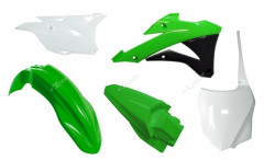 Kit plastiques couleur origine vert/blanc Racetech | KAWASAKI KX 85, KAWASAKI KX 100