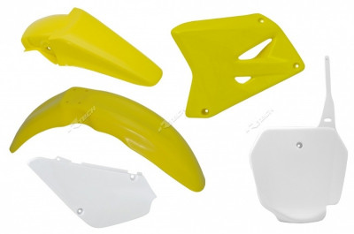 Kit plastiques origine couleur jaune/blanc Racetech | SUZUKI RM 85