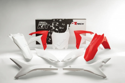 Kit plastiques couleur origine rouge/blanc Racetech | HONDA CRF R 250, HONDA CRF R 450