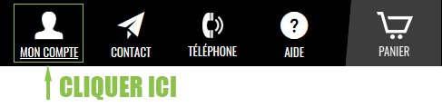 Cliquer sur 'Mon compte' dans le menu